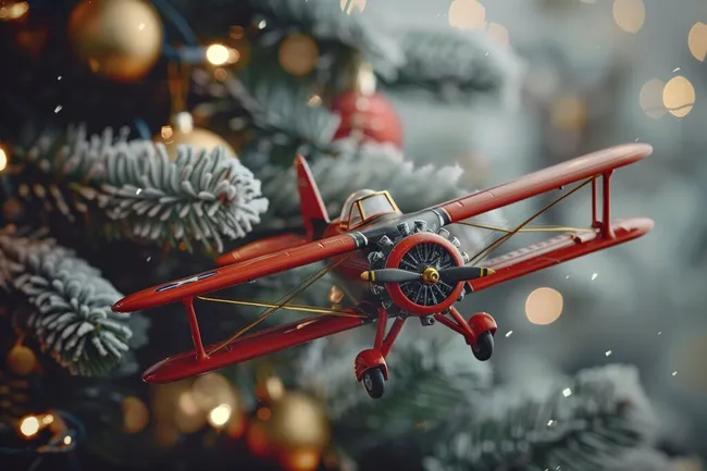 Weihnachtliches Flugzeug-Spielzeug