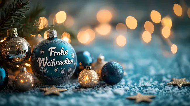 Weihnachtskugeln in stimmungsvoller Atmosphäre