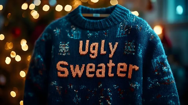 Weihnachtspullover mit einzigartigem Motiv