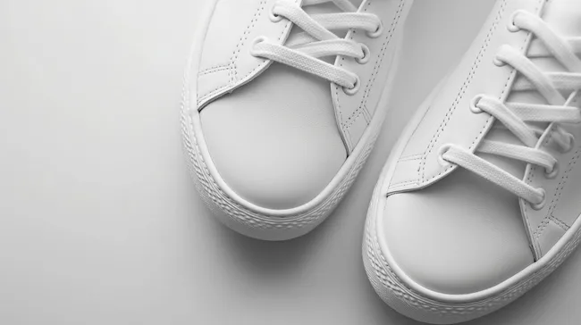 Weiße Sneakers im minimalistischen Design