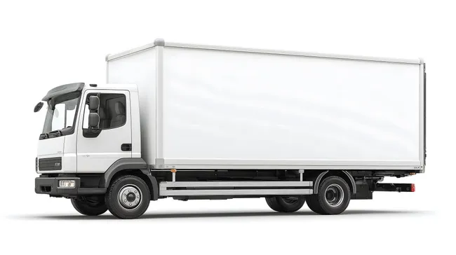 Weißer Lieferwagen für Transporte und Auslieferungen