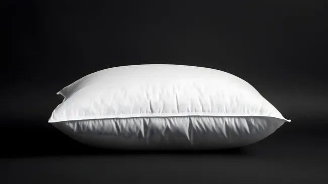 Weißes Kissen vor dunklem Hintergrund - Minimalistische Darstellung