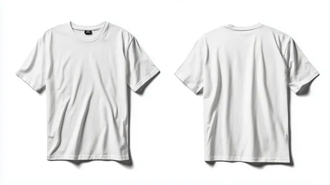 Weißes T-Shirt in Vorder- und Rückansicht