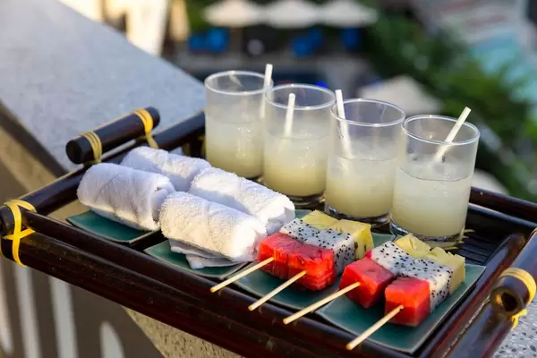 Welcome Drinks with Fruit Sticks