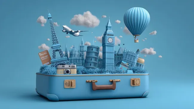 Weltreise durch Koffer voller Sehenswürdigkeiten