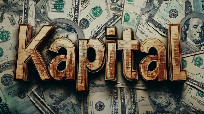 Wertvoller Holz-Schriftzug auf Dollarscheinen