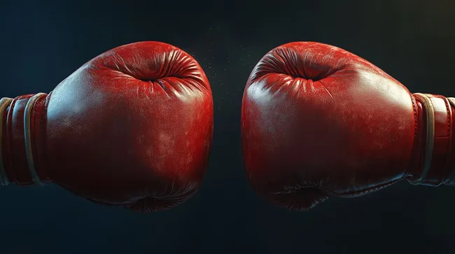 Wettbewerbsfähige Boxhandschuhe im Duell