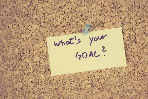 What's your goal written on a yellow paper