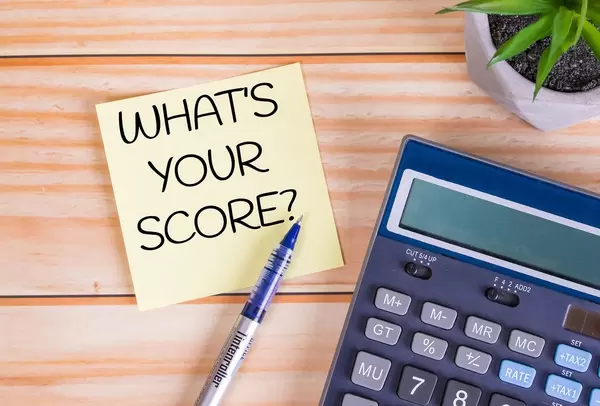 What's your score text on a sticky note