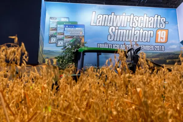 Wheat at Farming Simulator 19 booth