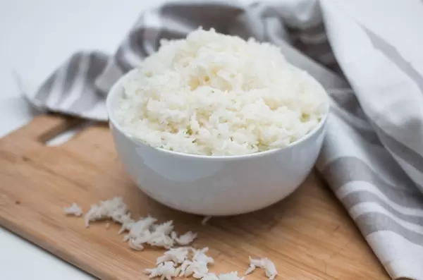 White Basmati Rice in a White bowl  (Flip 2019)