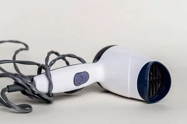 White hair dryer , close up