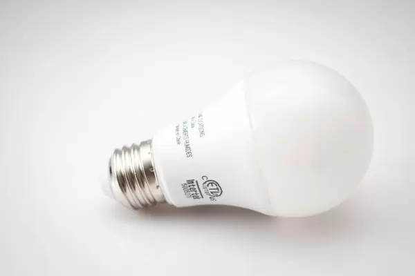 White Light Buld on a White Background