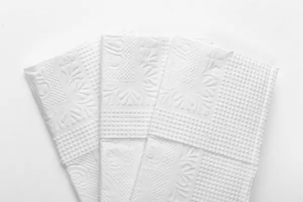 White paper napkins closeup