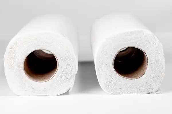 White paper towels