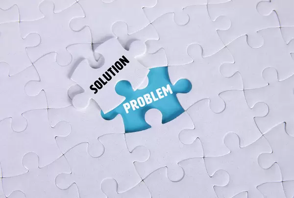 White puzzle with word Solution & Problem