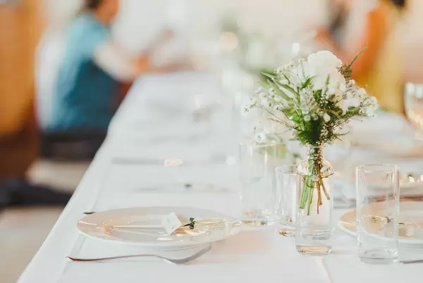 White Rose Decor On Glass Vase Indoors (Flip 2019)
