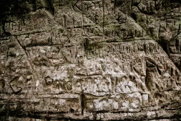 White Sandstone Outcrop Engravings In Latvia