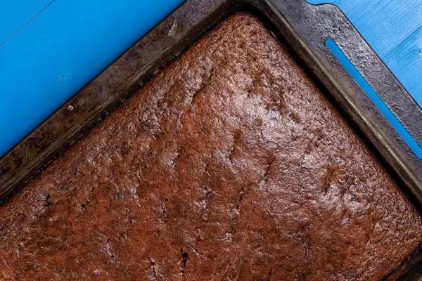 Whole Chocolate Cake in baking tray (Flip 2019)