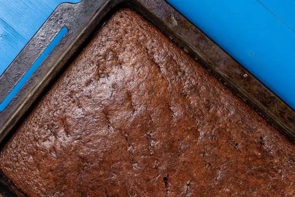Whole Chocolate Cake in baking tray