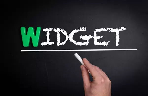 Widget text on blackboard