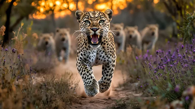 Wilder Leopard in natürlicher Umgebung