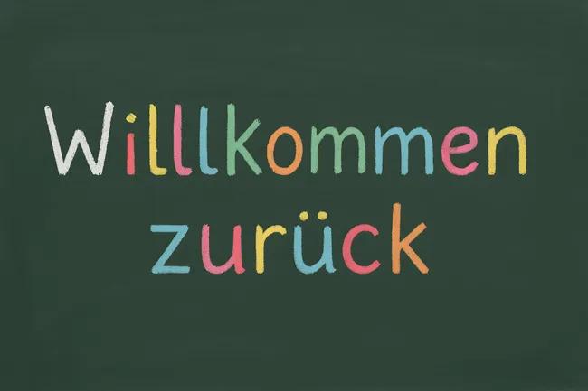Willkommen zurück - Schulbeginn mit farbiger Kreide