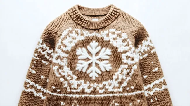 Winterlicher Pullover mit Schneeflockenprint