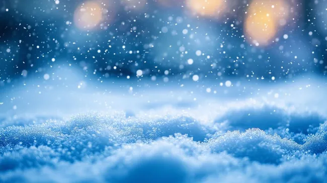 Winterzauber in blauen Schneewolken