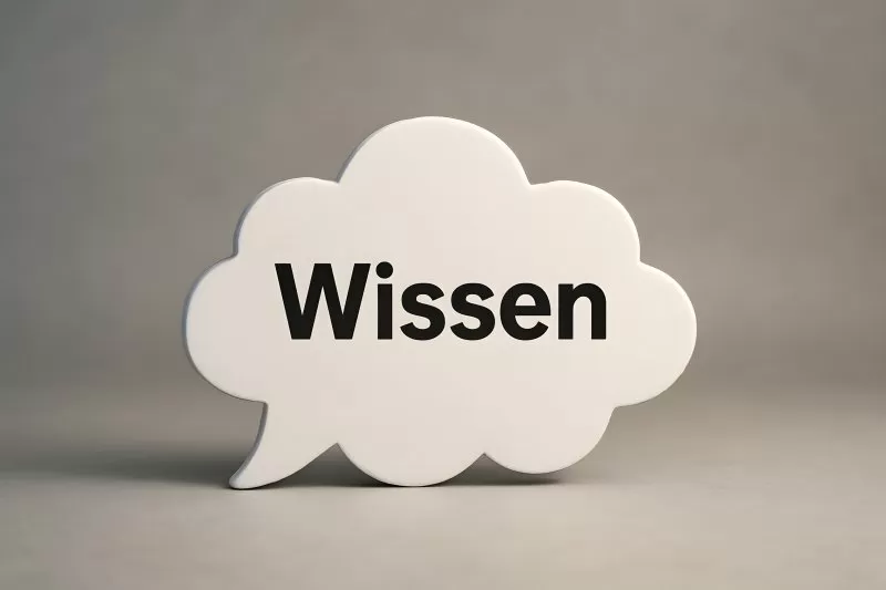 Wissen Symbol Denkblase in Wolkenform
