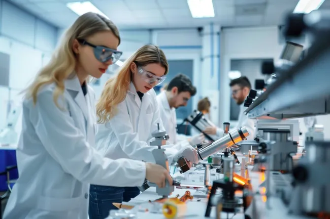 Wissenschaftler bei innovativer Forschung im Labor