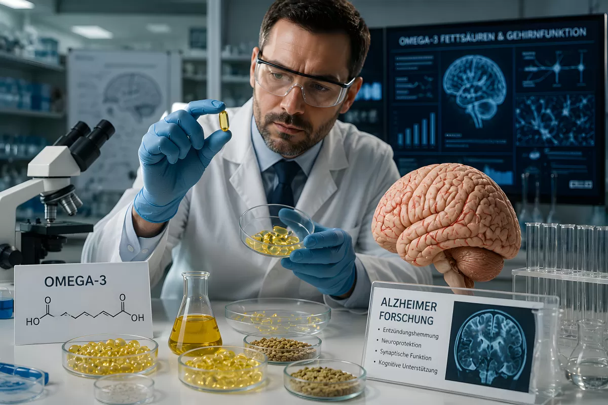 Wissenschaftler untersucht Omega-3-Kapseln für Alzheimer-Forschung