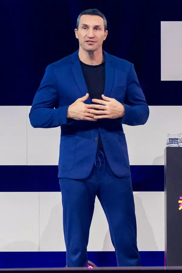 Wladimir Klitschko, former box champion and investor on stage at Digital X about Leadership