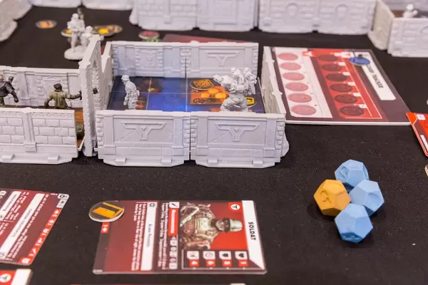 Wolfenstein als Brettspiel aufgebaut aus der Nahaufnahme