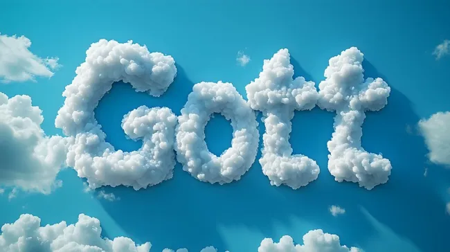 Wolkenbuchstaben am blauen Himmel - Kostenfreies Stockfoto