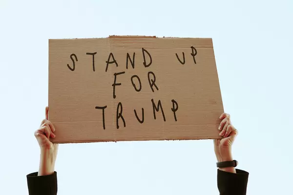 Woman protesting against the Presidental election results