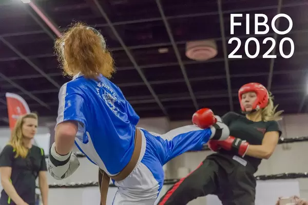 Women at martial arts training Wun Hop Kuen Do, next to picture title Fibo 2020