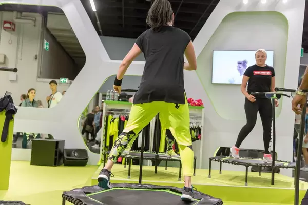 Women during jumping fitness