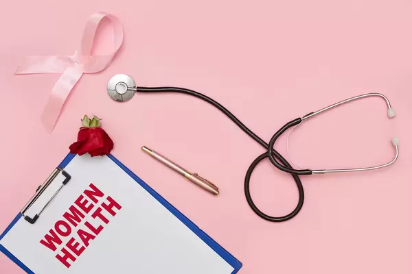 Women health - cancer concept on pink background