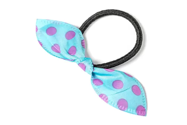 Women's scrunchy with a blue bow
