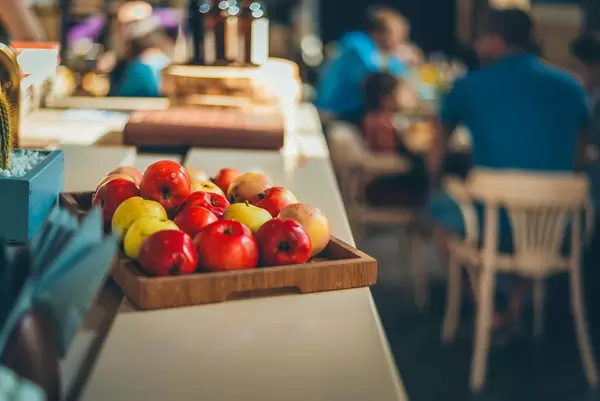 Wood Plate Of Apples