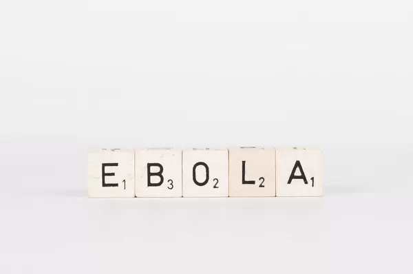 Wooden blocks with the word Ebola