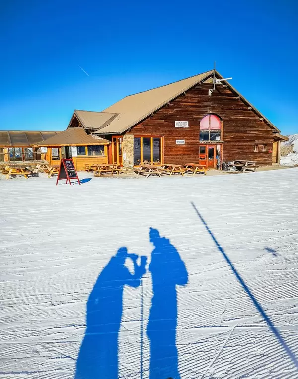 Wooden mountain chalet in the alps in winter