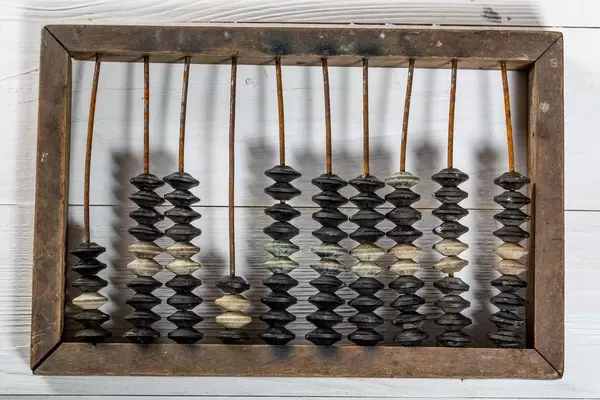 Wooden old abacus