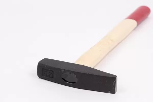 Woodworking Hammer isolated above white background