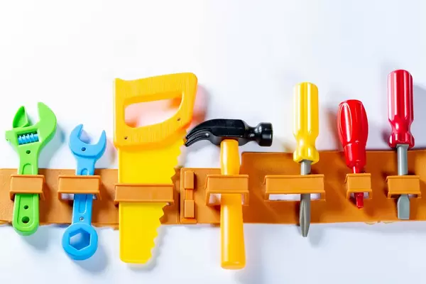 Working tools on a special belt for children's games