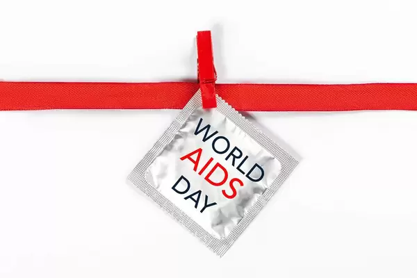 World AIDS Day. Concept of safety and contraception