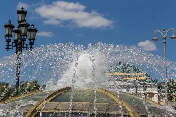 World Clock Fountain in Moscow