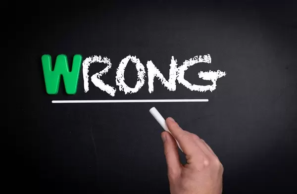 Wrong text on blackboard