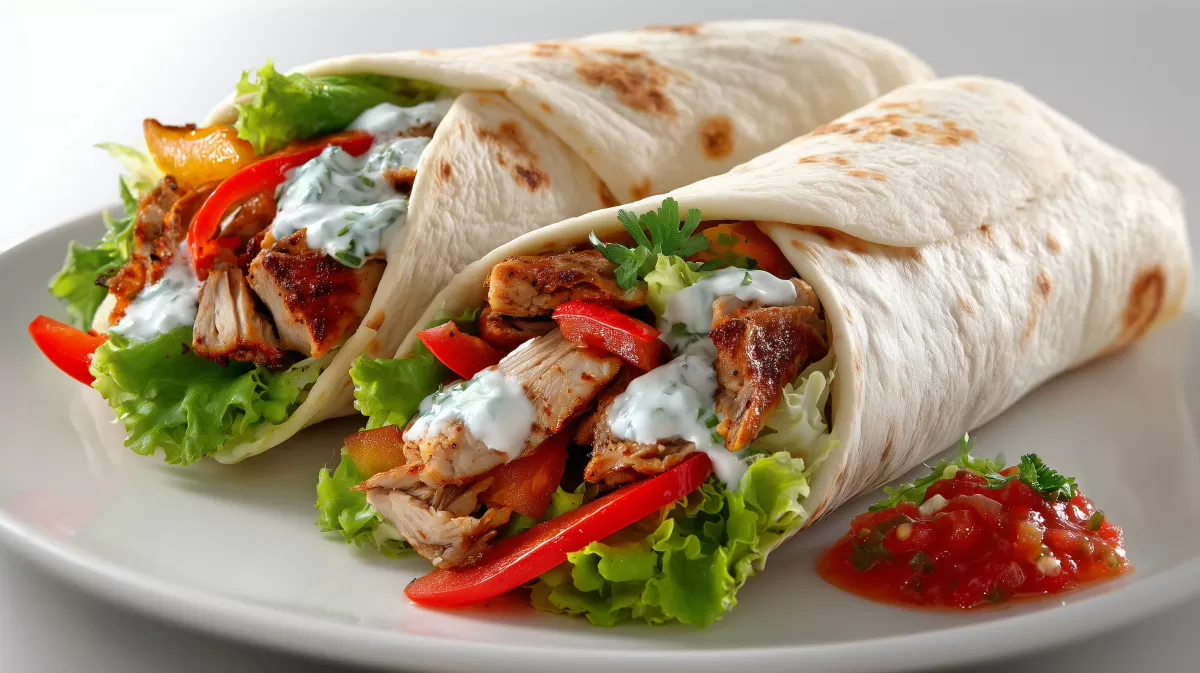 Würzige Burritos mit Puten Gyros und Joghurtsauce
